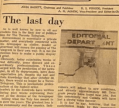 Toronto Newspaper Archives